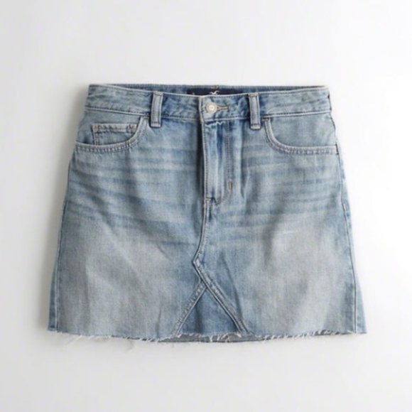 Hollister High Rise Denim Mini Skirt - Picture 3 of 12